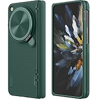 Nillkin for OnePlus Open Case with Camera Cover, [Hinge Protection][Metal Camera Kickstand] Slim Protective Shockproof Bumper Hard Cover Case for Oppo Find N3 Fold Phone Case Green