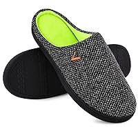 VONMAY Men's Two-Tone Slippers Slip On Memory Foam Comfy House Shoes Lightweight Indoor Outdoor