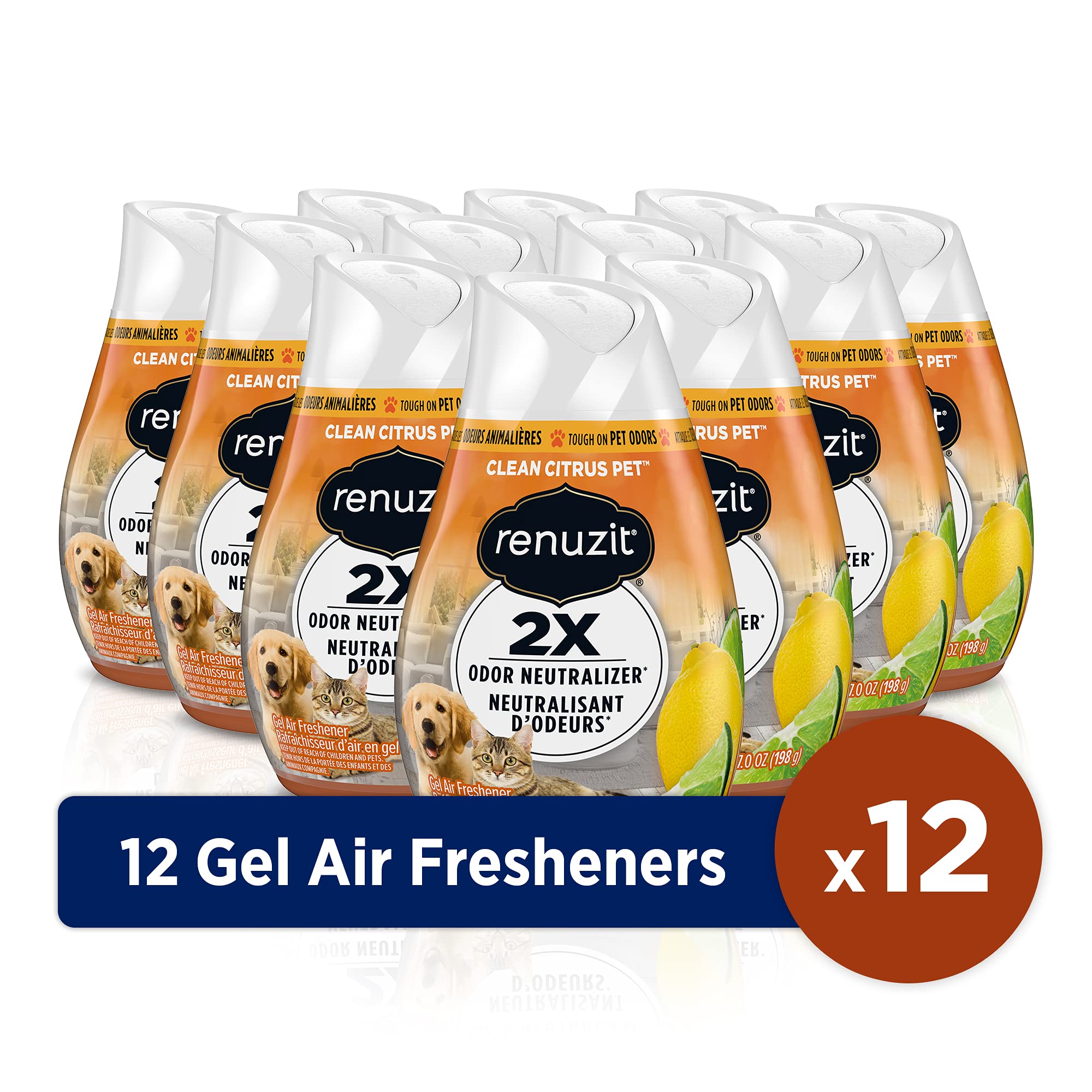 Renuzit Adjustable Air Freshener Gel, Citrus Sunburst, 7 Ounces