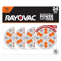 Rayovac Size 13 Hearing Aid Batteries (24 Pack), Size 13 Batteries