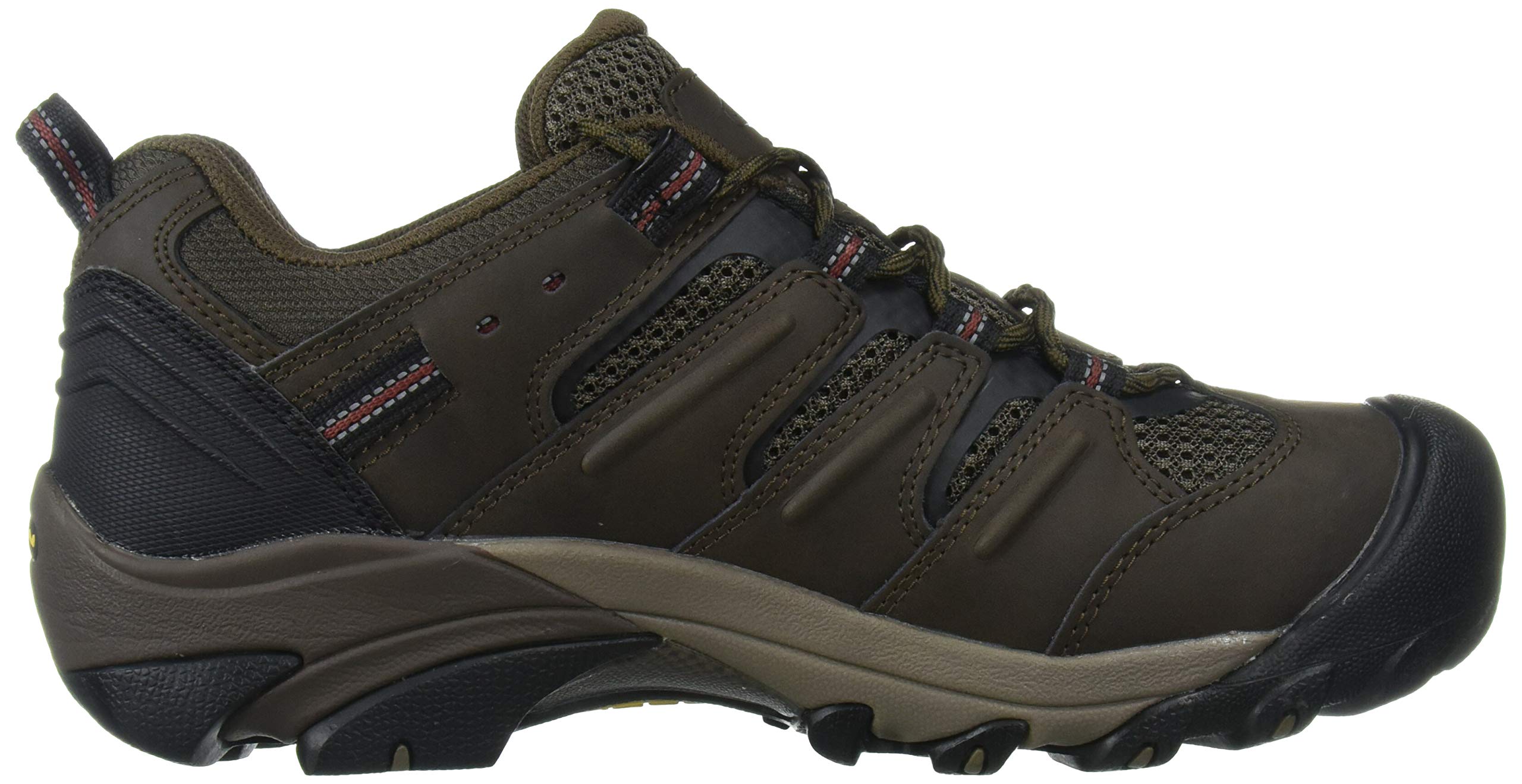KEEN Utility Men's Lansing Low Steel Toe Work Shoe, Cascade Brown/Fired Brick, 9.5 Medium US