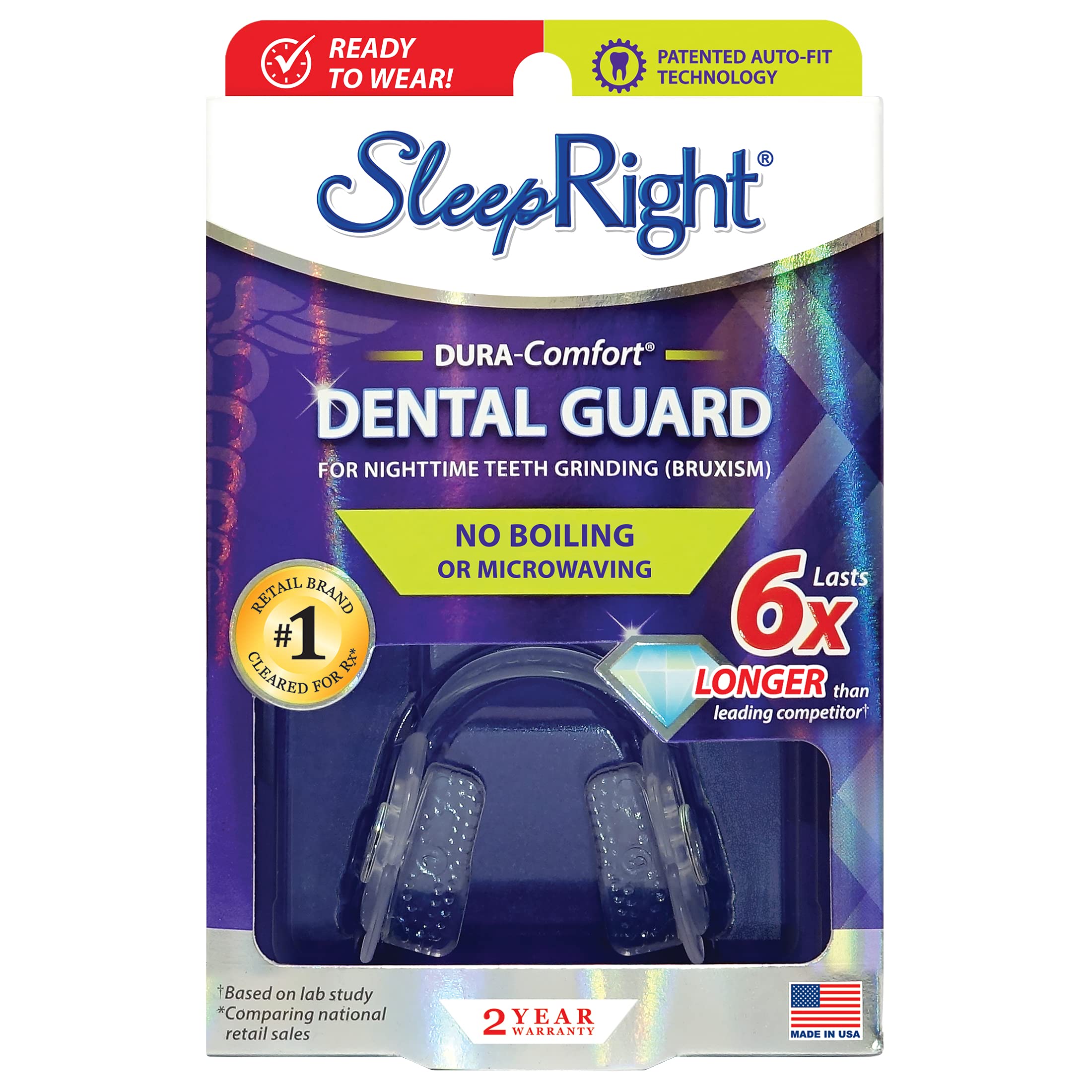 SleepRight Dura-Comfort Dental Guard – Mouth Guard To Prevent Teeth Grinding