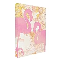 Stupell Home Décor Neon Flamingo Splatter Watercolor Oversized Stretched Canvas Wall Art, 24 x 1.5 x 30, Proudly Made in USA