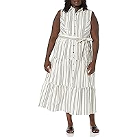 City Chic Women's Plus Size Dress in Stripe