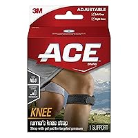 ACE Brand Knee Strap, Adjustable, Black, 1/Pack
