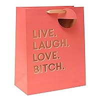 Funny Gift Bag - Large Gift Bag - Gift Bag for Her - Gift Wrap - Gift Wrapping - Birthday Gift Bag - Celebration Gift Bag - Live Laugh Love
