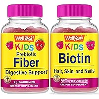 Prebiotic Fiber Kids + Biotin Kids, Gummies Bundle - Great Tasting, Vitamin Supplement, Gluten Free, GMO Free, Chewable Gummy