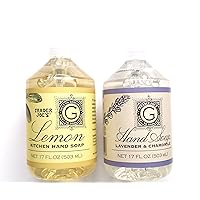 Trader Joe's Hand Soap Bundle: Lemon Kitchen Hand Soap 17 Oz and Lavender and Chamomile Hand Soap