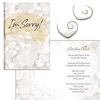 Smiling Wisdom - I'm Sorry Apologies Greeting Card and Matching Keepsake Gift (Sorry - Heart Fossil Stones)