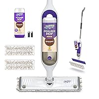 PowerMop Wood Mop Kit for Wood Floor Cleaning, Quickdry Solution with Lemon Scent, Mopping Kit Includes PowerMop Wood, 2 Mopping Pad Refills