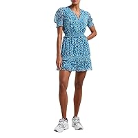 French Connection Womens Billi Recy Hallie Printed Short Mini Dress