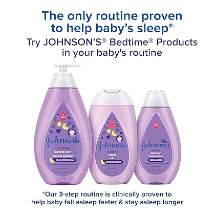 Johnson's Bedtime Baby Bubble Bath with Relaxing & Soothing NaturalCalm Aromas, Hypoallergenic, Gentle & Tear-Free Nighttime Bubble Bath for Babies, Kids & Toddlers, 27.1 fl. oz