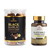 HOMTIEM Black Garlic 250g Black Garlic Turmeric Ginger with Bioperine 60 Capsule