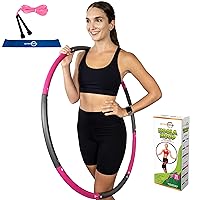 BetterSense Hoola Hoop for Adults - 8 Section Detachable Hoola Hoops, 2lb Weighted Hoola Hoop for Exercise - Portable Smooth & Soft Padding Weighted Hula Hoop