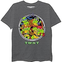 Teenage Mutant Ninja Turtles Boys' TMNT Mutant Mayhem Movie Sewer Character Group T-Shirt-Leo, Donnie, Raph, Mikey