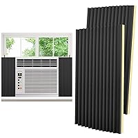 Window Air Conditioner Foam Insulation Side Panels, AC Side Panels Insulation Kit with U Shape Frames and Adhesive Tapes Insulates Winter Cold and Summer Heat, 17