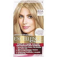 Excellence Creme Permanent Triple Care Hair Color, 8.5A Champagne Blonde, Gray Coverage For Up to 8 Weeks, All Hair Types, Pack of 1