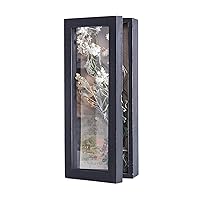 Freezing point Shadow Box Frame 5x12.5 Shadow Box Pin Display Case Cabinet Picture Frame with Linen Back Memorabilia Awards Medals Bouquet Badge Wedding Memory Box for Keepsakes Black Small Narrow