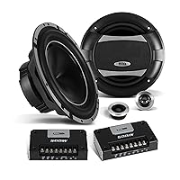 BOSS Audio Systems PC65.2C Phantom Series 6.5 Inch Component Car Door Speakers For Stereo - 500 Watts, 2 Way, 2 Tweeters, 2 Crossovers, Full Range, Use With Amplifier and Subwoofer, Bocinas Para Carro