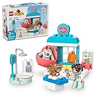LEGO DUPLO Town Visit to The Vet Clinic Pet-Care Role-Play Toy, Dog, Cat and Veterinarian Figures, Social Emotional Learning Pretend Play Animal Set for Toddlers Aged 2 Years Old and Up, 10438