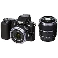 [Original] Nikon Set Mirror-Less SLR Nikon1 V2 + 11-27.5mm + 30-110mm Double Zoom kit BK N1V2WZBKA [International Version, No Warranty]