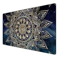 Large Mouse Pad,Elegant Gold Mandala Extended Computer Keyboard Mouse Pads Desk Accessories Non-Slip Rubber Base,Mousepad for Laptop Mouse