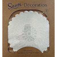 Parchment Paper Doilies for Cheese & Charcuterie Boards - Sisson Distribution (6 ½”, Pack of 20) (Neutral Doilies)