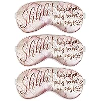 Bridal Party Gifts Sleep Mask - Set of 3 - Shhh! Bachelorette Party Recovery in Progress - Bachelorette Favor for Survival Kit (Set of 3 Shhhh Sleep Mask)