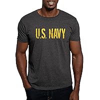 CafePress U.S. Navy: Gold Stencil Dark T Graphic Shirt