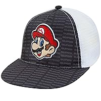 NINTENDO Boys Super Mario Baseball Cap - Age 4-7 Black and Blue
