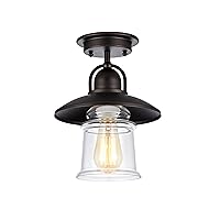 Chloe CH54051RB09-SF1 Manette Semi Flush Ceiling Light, One Size, Oil Rubbed Bronze