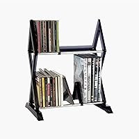 Atlantic Mitsu 2-Tier Media Rack - 52 CDs or 36 DVD/BluRay/Games in Clear Smoke Finish (Updated)