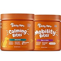 Zesty Paws Calming Soft Chews for Dogs - Composure & Relaxation for Everyday Stress + Glucosamine for Dogs - Hip & Joint Health Soft Chews with Chondroitin & MSM