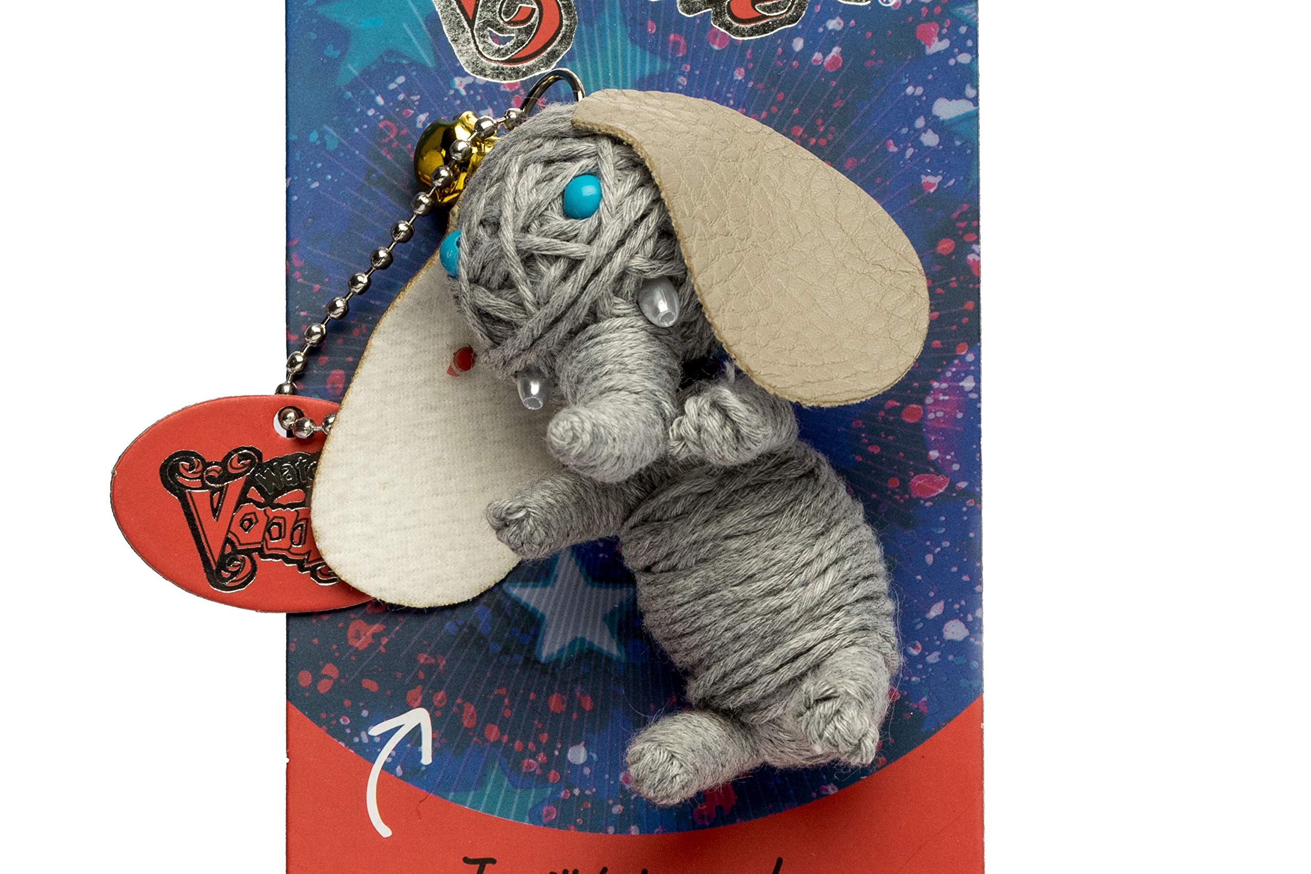 Watchover Voodoo - String Voodoo Doll Keychain – Novelty Voodoo Doll for Bag, Luggage or Car Mirror - Jumbo Memory Voodoo Keychain, 5 inches