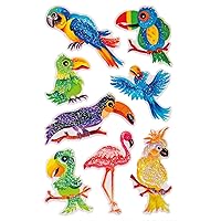 Z-Design Avery Zweckform Glitter Stickers Birds 8 Stickers (Self-Adhesive Colourful Children's Stickers for Playing, Crafting, Collecting, Friendship Books and Poetry Albums) 57290