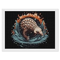 Pangolin Print Diamond Painting Kits for Adults Round Full Drill Art Painting Kit for Home Wall Decor Gifts
