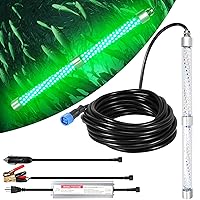 12V 10W/45W LED Submersible Fishing Light, Underwater Night Fishing Finder Lamp  Crappie Lures Bait Squid Shrimp Light, Ice Fishing Light for Boat Dock,  Attractants More Fish in Freshwater & Saltwater
