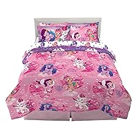 Kids Bedding Super Soft Comforter and Sheet Set with Sham, 7 Piece Full Size, My Little Pony