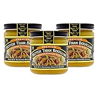 Better Than Bouillon Premium Roasted Chicken Base, Made with Seasoned Roasted Chicken, 38 Servings, Blendable Base for Added Flavor, 8-Ounce Jar (Pack of 3)