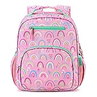 mibasies Girls Backpack for Elementary School, Backpack for Girls 5-8, Lightweight Kids Backpacks for Girls（Rainbow）