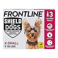 Shield Flea & Tick Treatment for X-Small Dogs 5-10 lbs., Count of 3