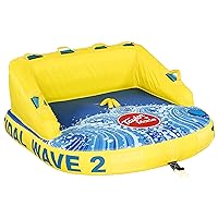 Taylor Made Shock Wave 2-Person Towable Tube, Boston Valve for Fast Inflation, Quick Connect for Easy Attachment, Ride Seated or Chariot-Style, Sturdy 820 Denier Nylon Construction, PVC Bladder