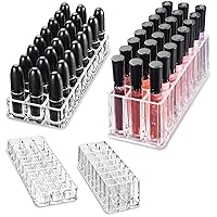 byAlegory Acrylic Lipstick & Acrylic Lip Gloss Organizer 48 Space Beauty Cosmetic Storage - Clear