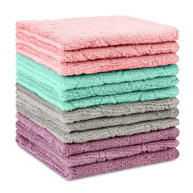 MAVGV Microfiber Cleaning Cloth - 12 Pack Kitchen Towels - Double-Sided  Microfiber Towel Lint Free Highly Absorbent Multi-Purpose Dust and Dirty