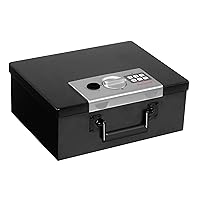 Honeywell Safes & Door Locks - Hideable Small Safe Box - Fire Resistant Document Safety Box for Home - Steel Security Digital Code Lock for Personal Items, Jewelry, Money Safe - 0.26-CU - Black - 6108