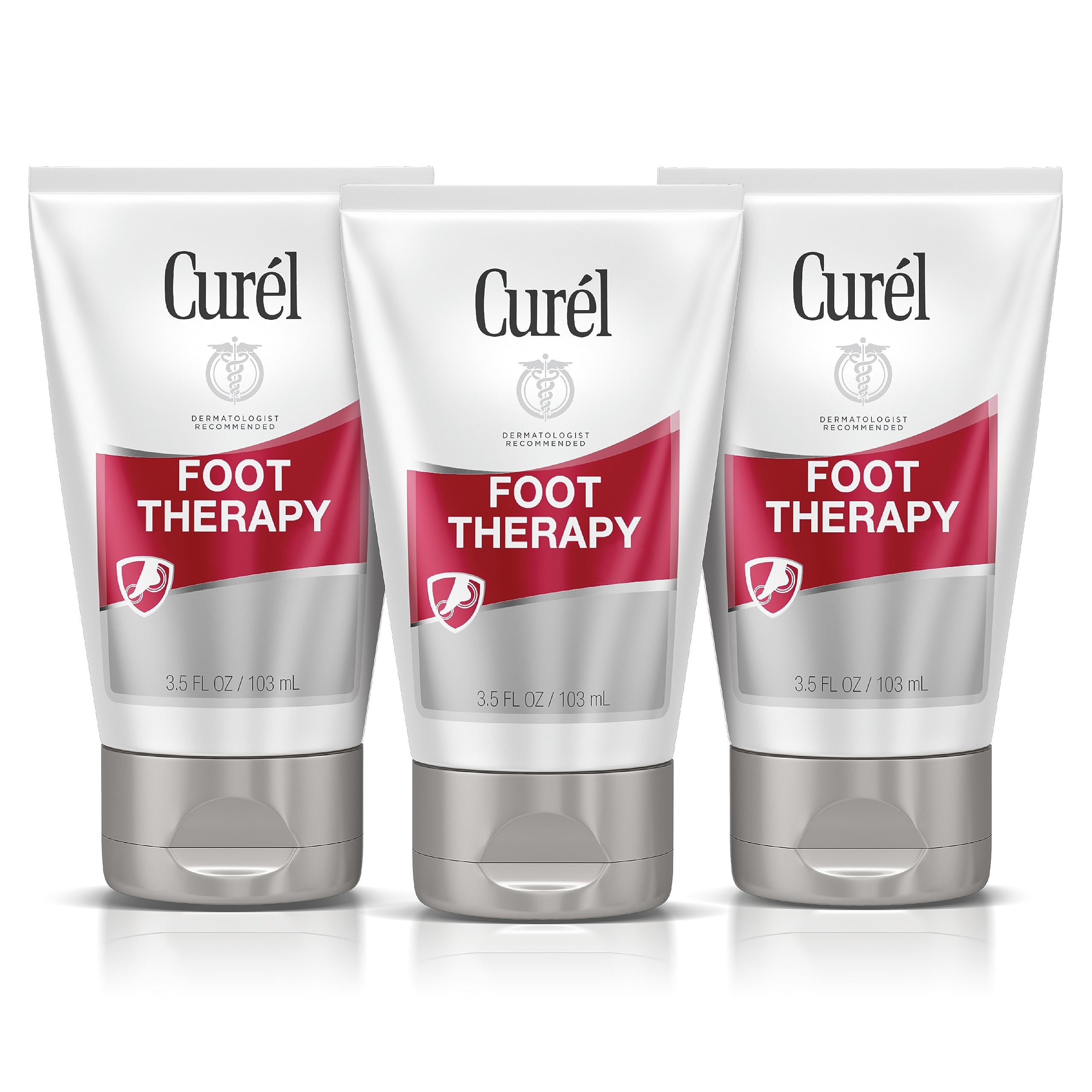 Curel Cream, Soothing Lotion for Dry Cracked Feet, with Shea Butter and Coconut Milk 3.5OZ 3 Pack