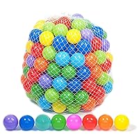 Playz Ball Pit Balls 500 Count, Crush Proof Ball Pit Balls for Babies, Kids & Toddlers in 8 Bright Colors, Soft & Safe Plastic Balls for Ball Pit, BPA Free Baby Toddler Pit Balls 2.1 Inch