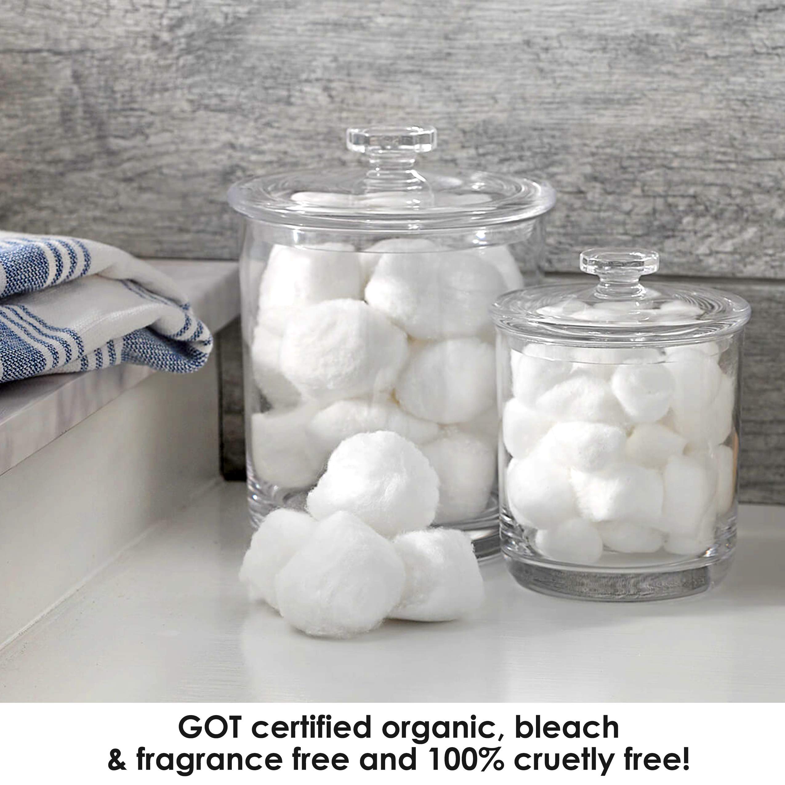 Sky Organics Organic Jumbo Cotton Balls for Sensitive Skin, 100% Pure GOTS Certified Organic for Beauty & Personal Care, 60 ct.