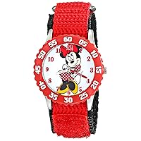 Disney Kids' W001916 Minnie Mouse Analog Display Analog Quartz Red Watch