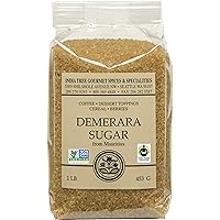 India Tree Demerara Sugar, 1 lb (Pack of 4)